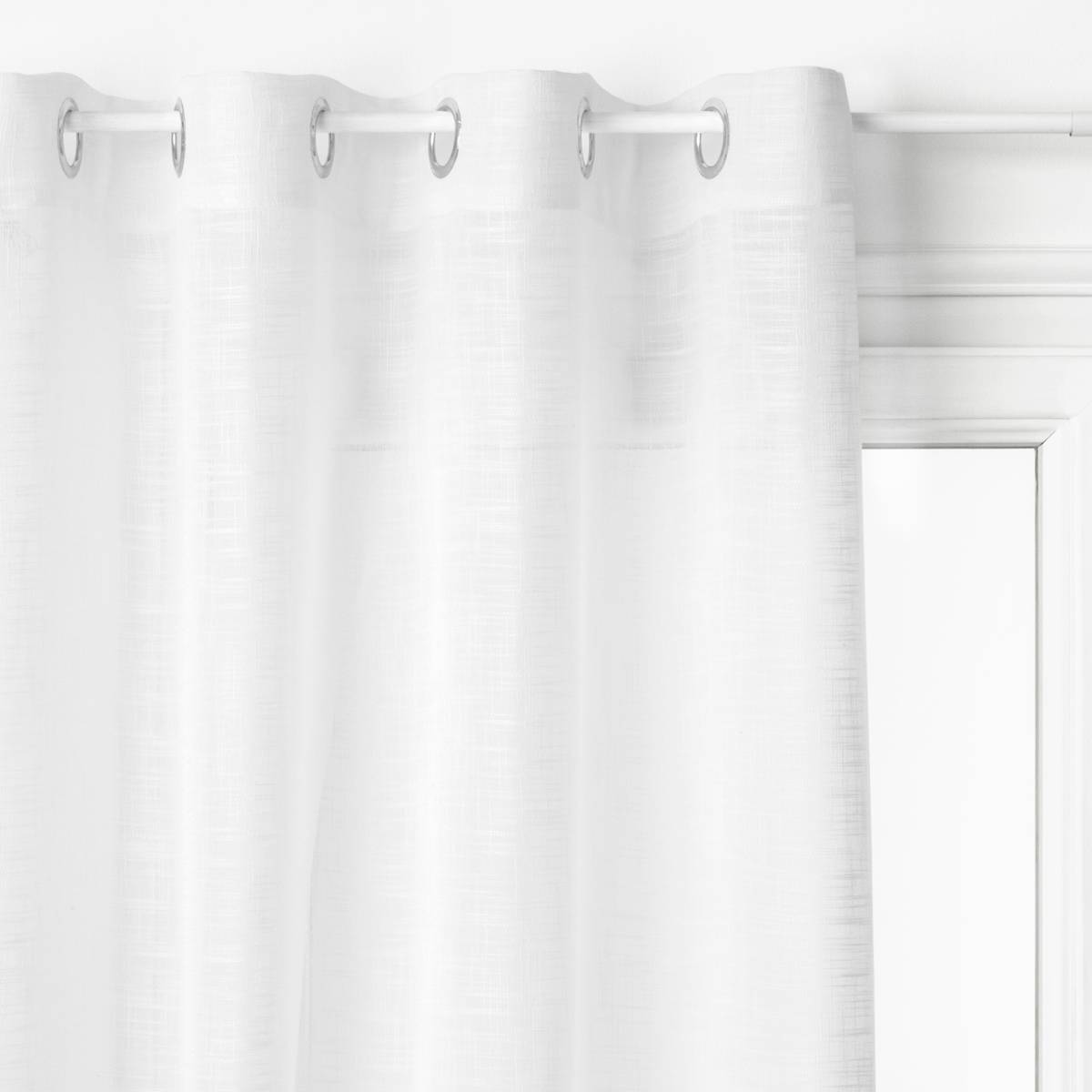 Atmosphera - Voilage "Alton" blanc 140x240cm - Atmosphera Créateur d'intérieur - Imagen 2
