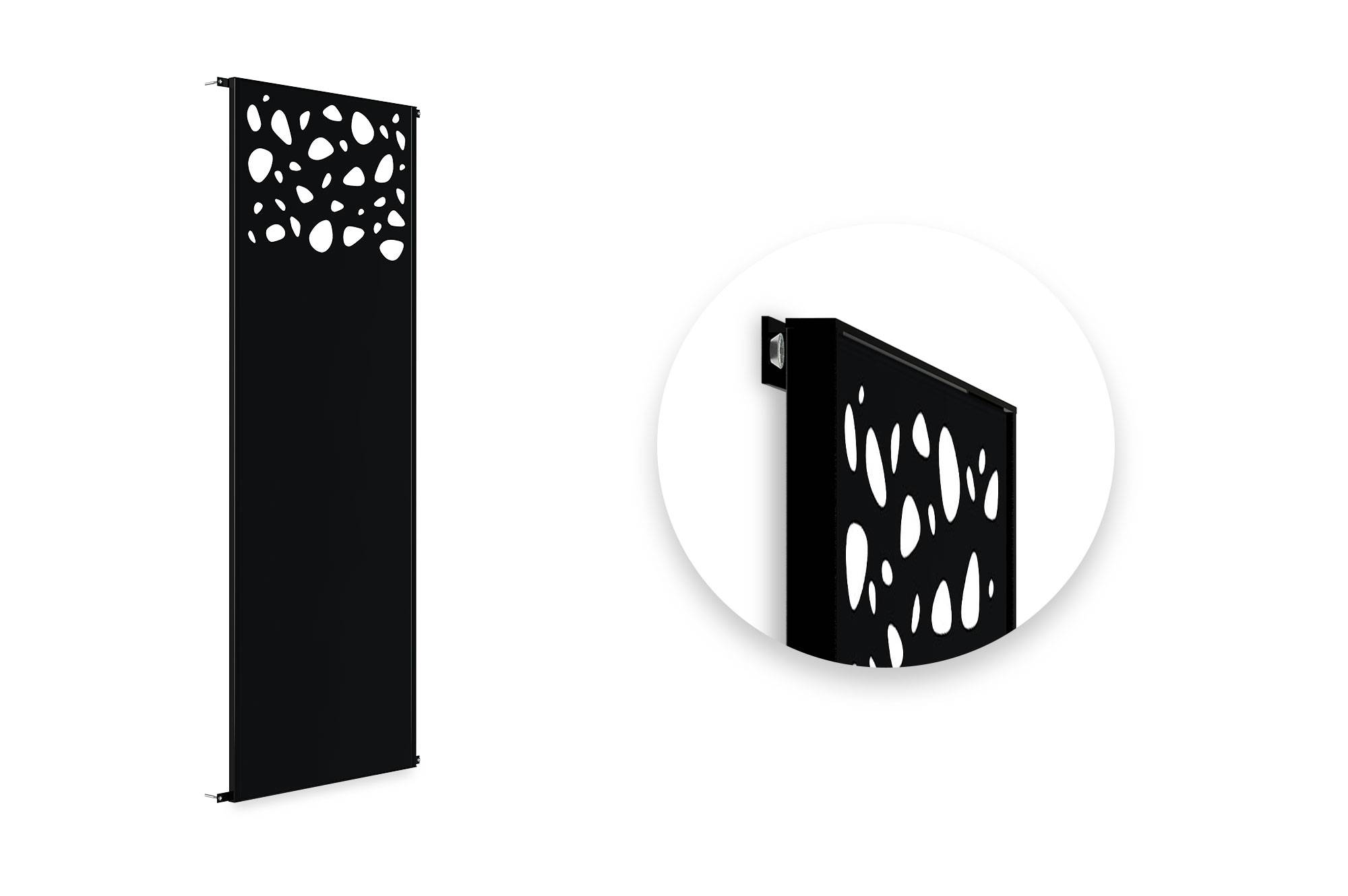 Casanoov Lot de 3 panneaux décoratifs SUNNY Noir H.160  cm motifs sur le haut - Image 6