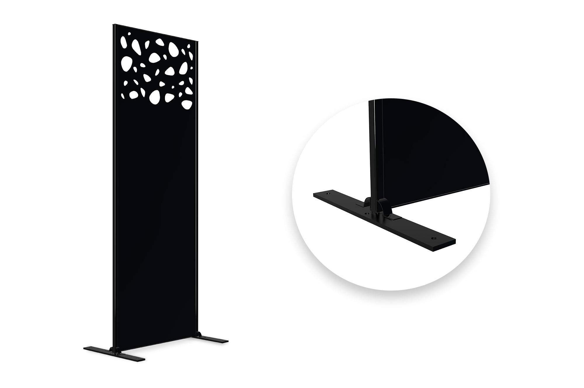 Casanoov Lot de 3 panneaux décoratifs SUNNY Noir H.160  cm motifs sur le haut - Image 3