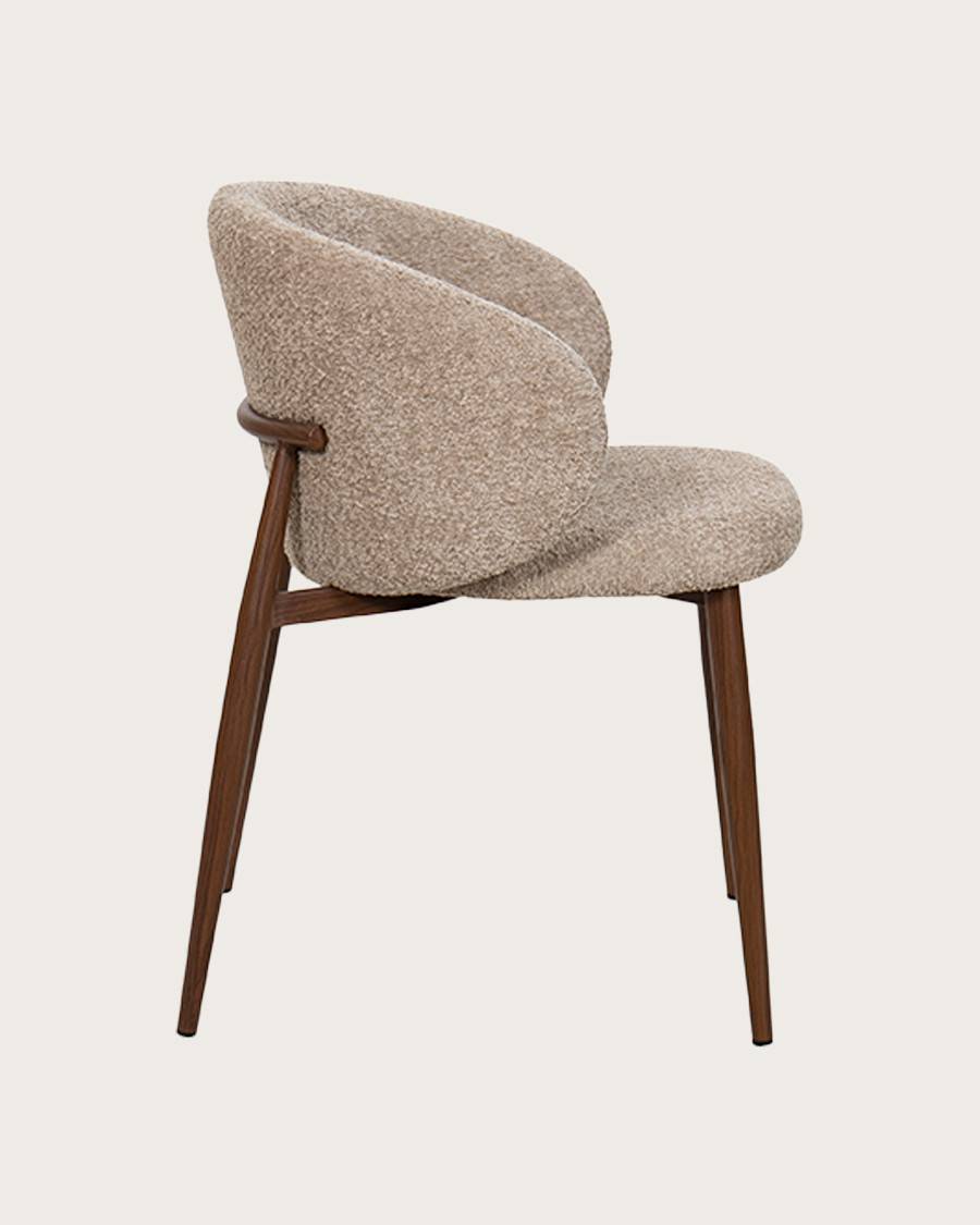 Vera - Chaise en tissu bouclette et pieds métal - UNIQKA - Imagen 4