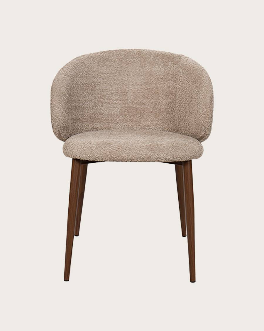 Vera - Chaise en tissu bouclette et pieds métal - UNIQKA - Imagen 3