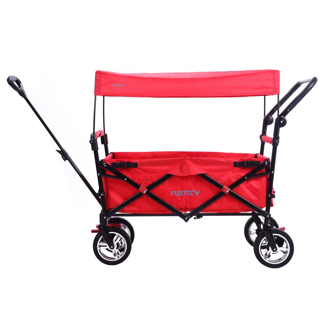 Chariot de transport pliable rouge - FUXTEC Easy Cruiser - transport charge 75 kg