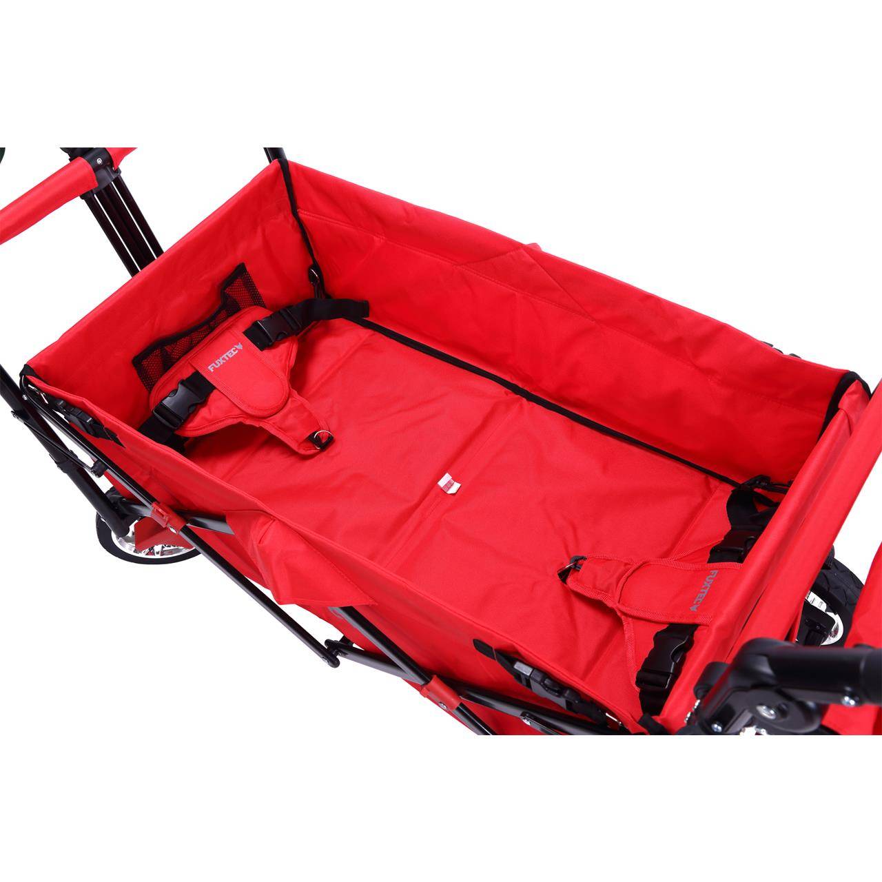 Chariot de transport pliable rouge - FUXTEC Easy Cruiser - transport charge 75 kg - Image 2