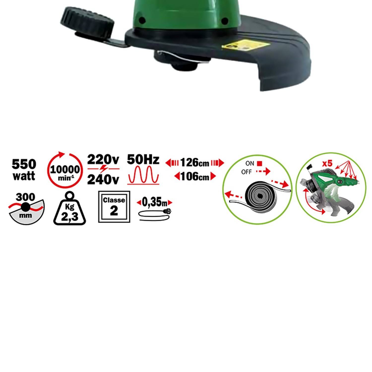 Ribimex - Coupe-bordure automatique 550 W - Image 3