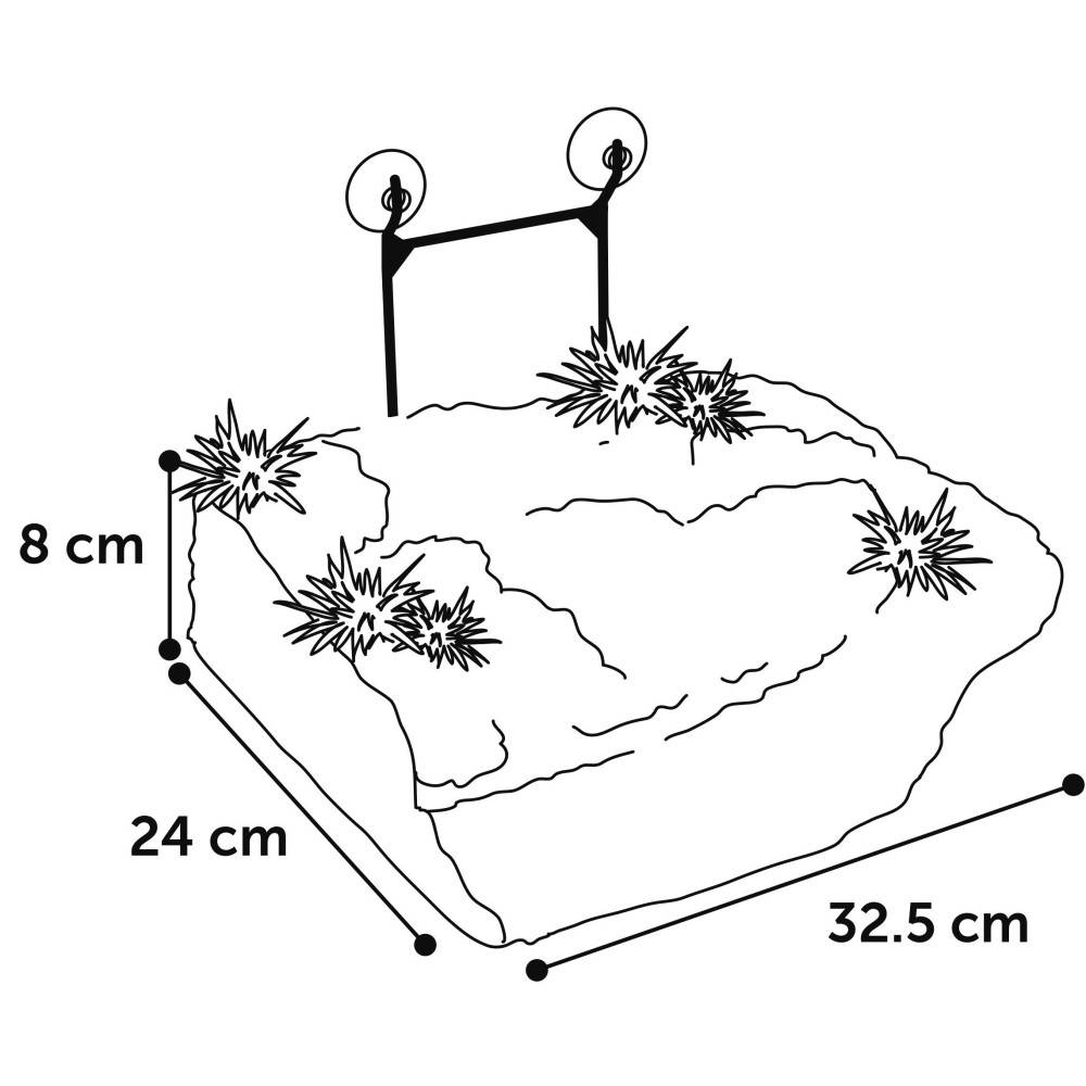 Décoration d'angle île flottante pour tortues, 32.5 cm. - Imagen 3