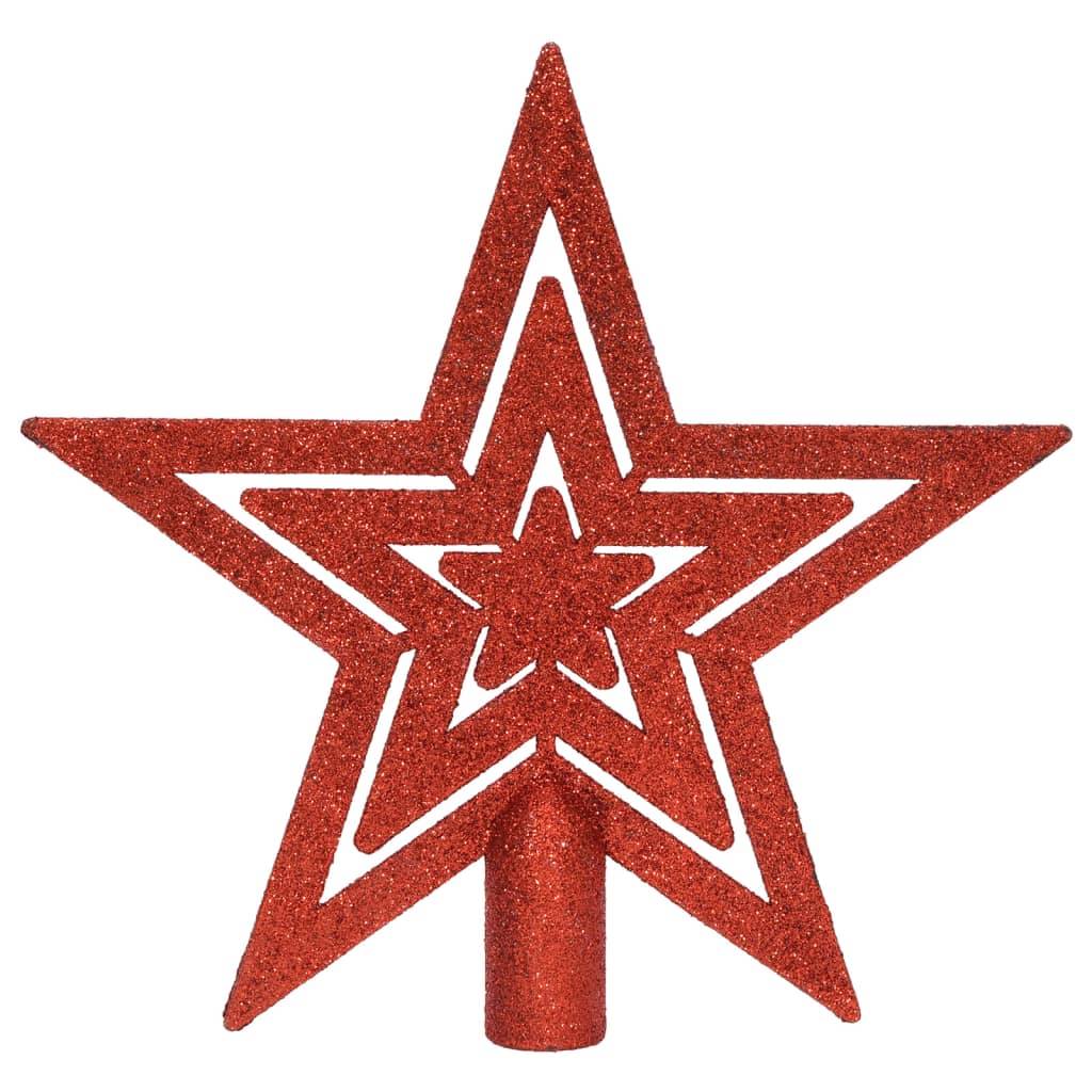 Ensemble de boules de Noël - Ornements de Noël - décorations de Noël 64 pcs Rouge et blanc - Image 6