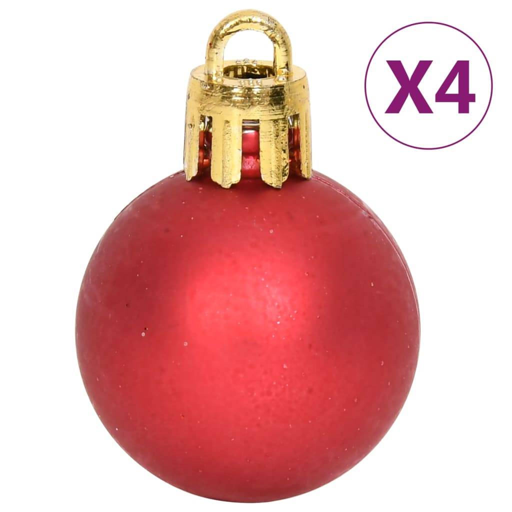 Ensemble de boules de Noël - Ornements de Noël - décorations de Noël 64 pcs Rouge et blanc - Image 10
