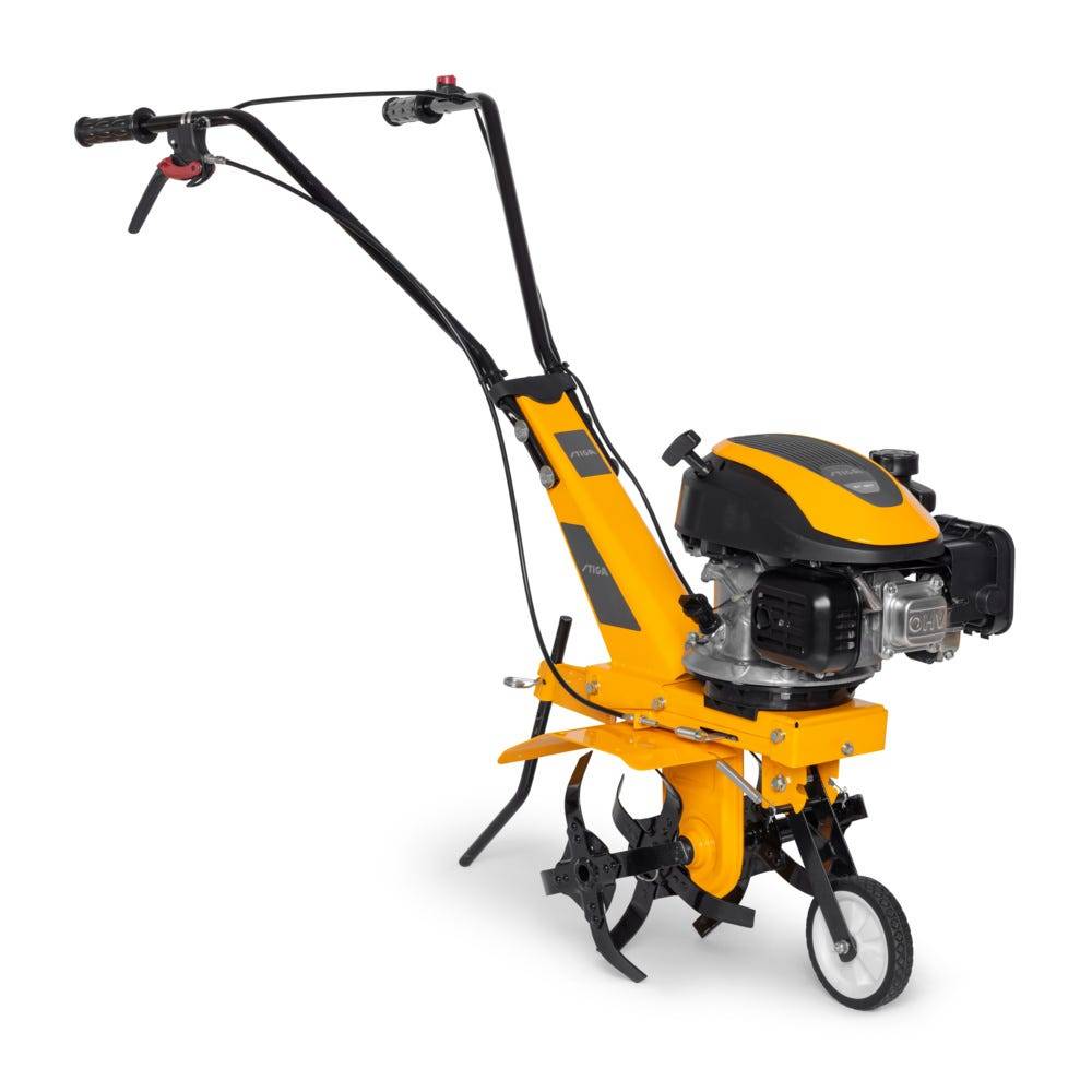 Stiga - Motobineuse thermique SRC 36 V, Moteur 123 cm³ (1,90 kW), Largeur 36 cm avec 4 rotors métalliques et roue avant de transport - STIGA - Image 2
