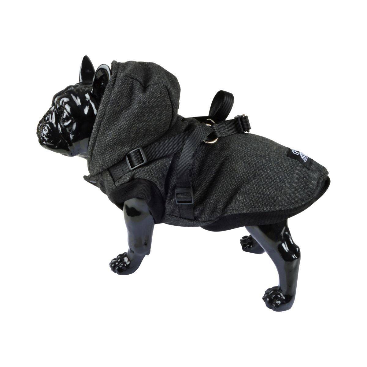 Love Story - Manteau Pour Chien "Tweed" 40cm Anthracite - Image 9