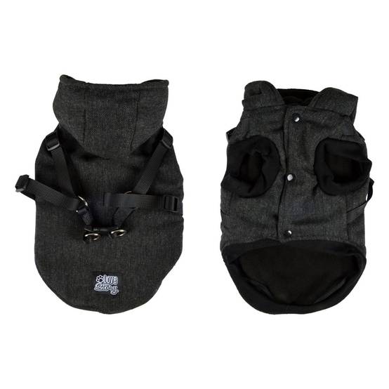 Love Story - Manteau Pour Chien "Tweed" 40cm Anthracite - Image 1