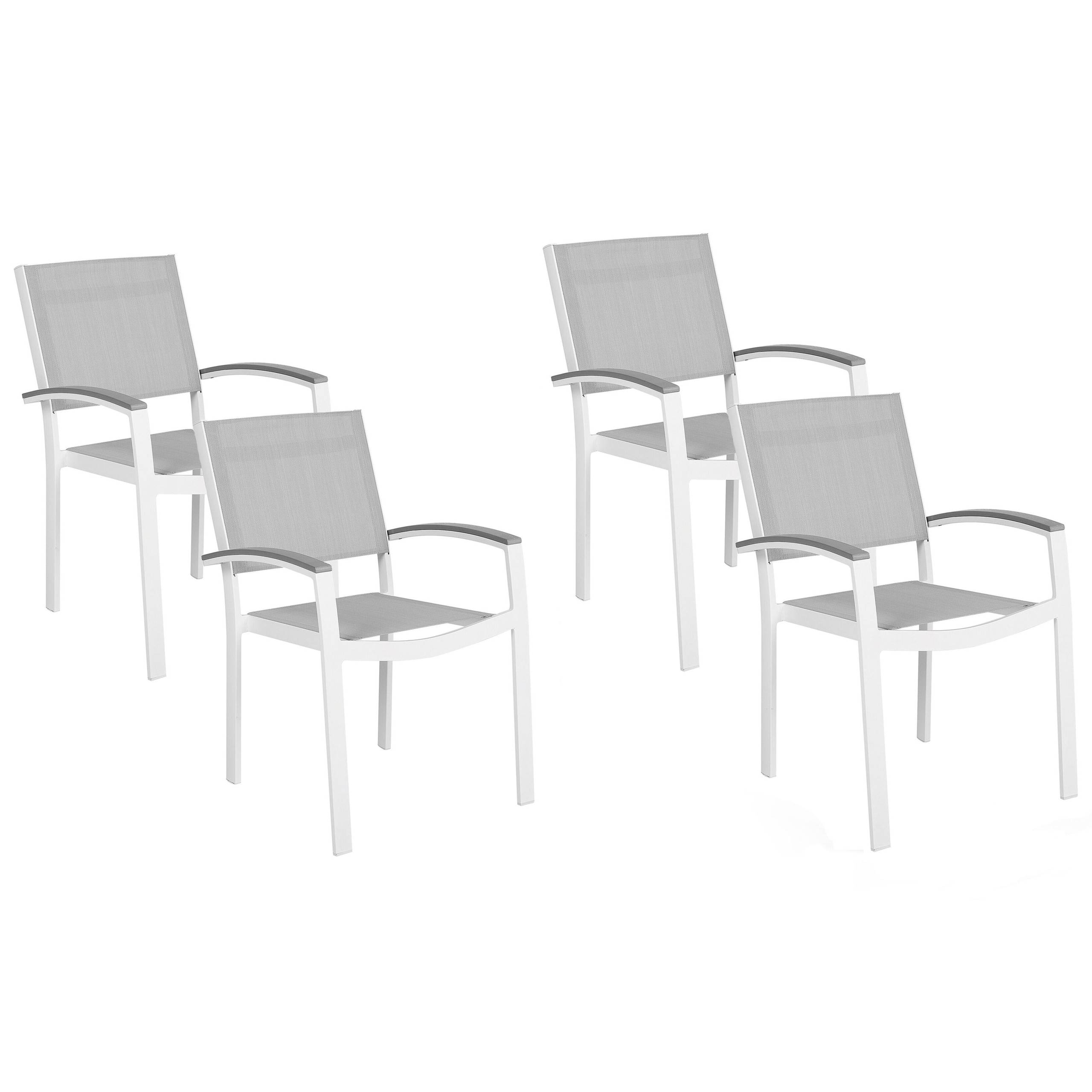Beliani - Chaise de jardin Aluminium Gris PERETA - 46x50x86- Beliani - Image 2