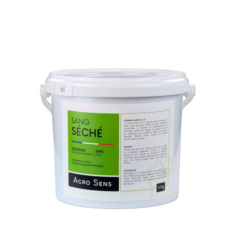 Sang séché - Engrais azoté, coup de fouet - Seau 4 kg - Image 1