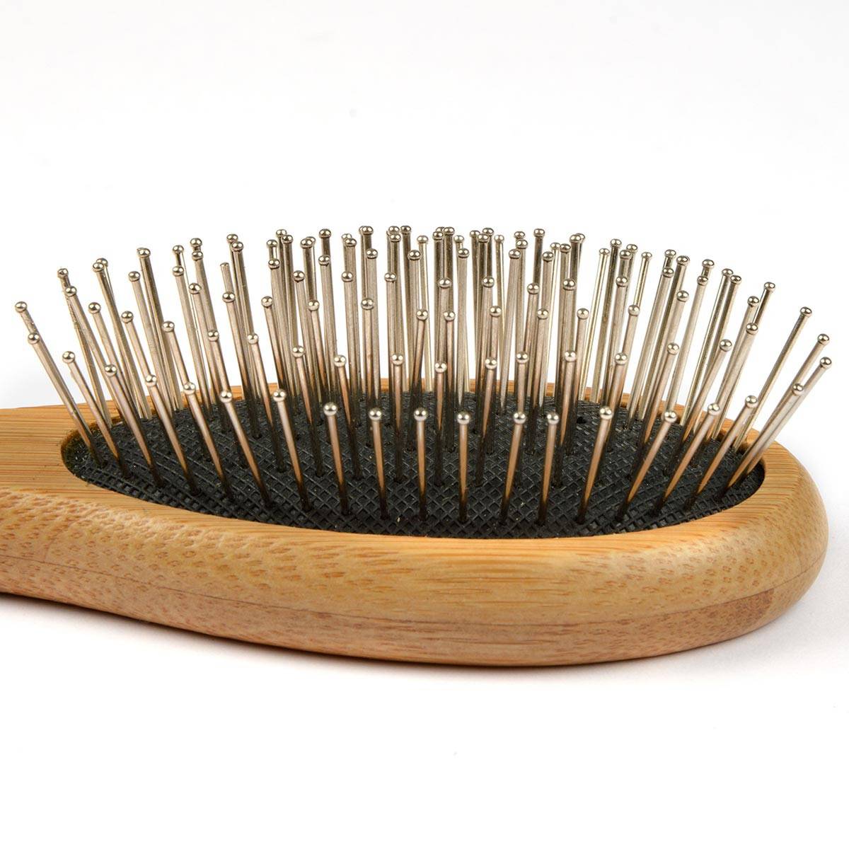 Love Story - Brosse de Toilettage Bambou "Picots Perles" 22cm Naturel - Image 2