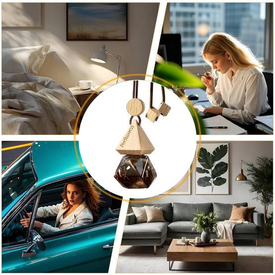 Parfum voiture suspendu - Design cristal - Diffusion longue durée - Living123 - Image 3