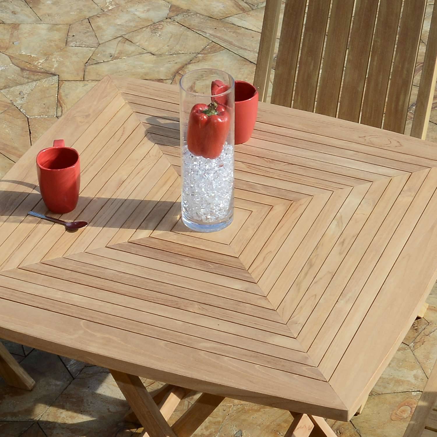 Salon de jardin en teck massif Antibes, 4 places - TECK'Attitude - Image 3