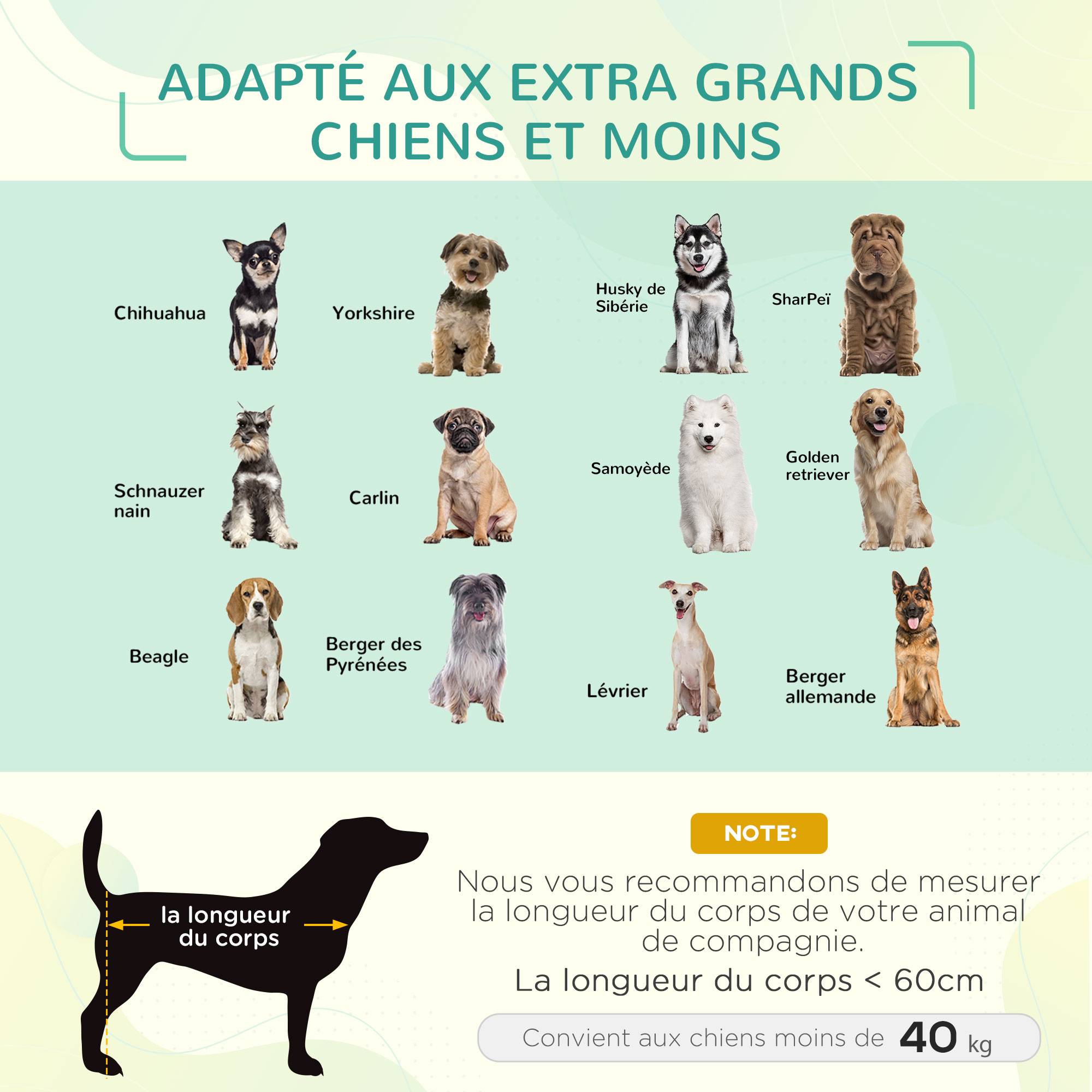 Lit chien chat XXL surélevé métal textilène respirant extérieur 130x90cm noir - ComfortXL Outdoor Living - Image 6