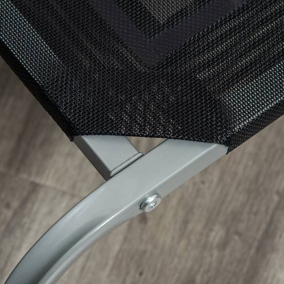 Lit chien chat XXL surélevé métal textilène respirant extérieur 130x90cm noir - ComfortXL Outdoor Living - Image 10