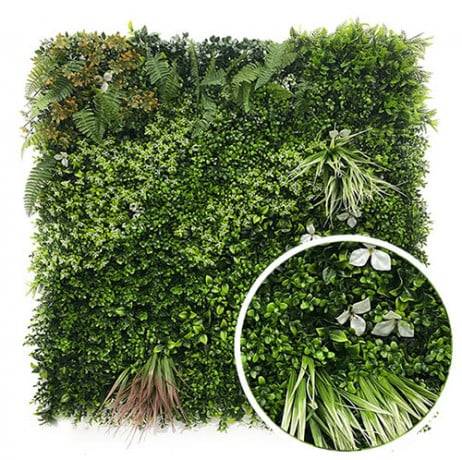 James Grass - France Green - Mur végétal artificiel Jungle 1m x 1m, Long 18 m, Hauteur 1 m - Imagen 1