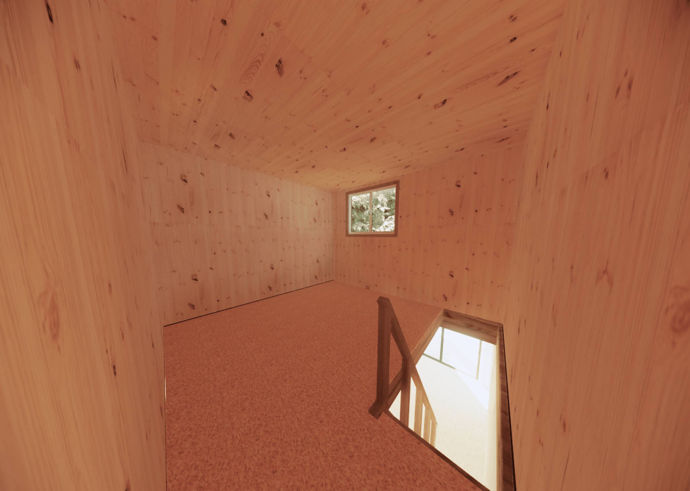 Studio de jardin 4 saisons en bois 5,5 x 3,5 x 2,7 m / isolation RE2020 avec mezzanine et terrasse / menuiseries alu k-line - Image 6
