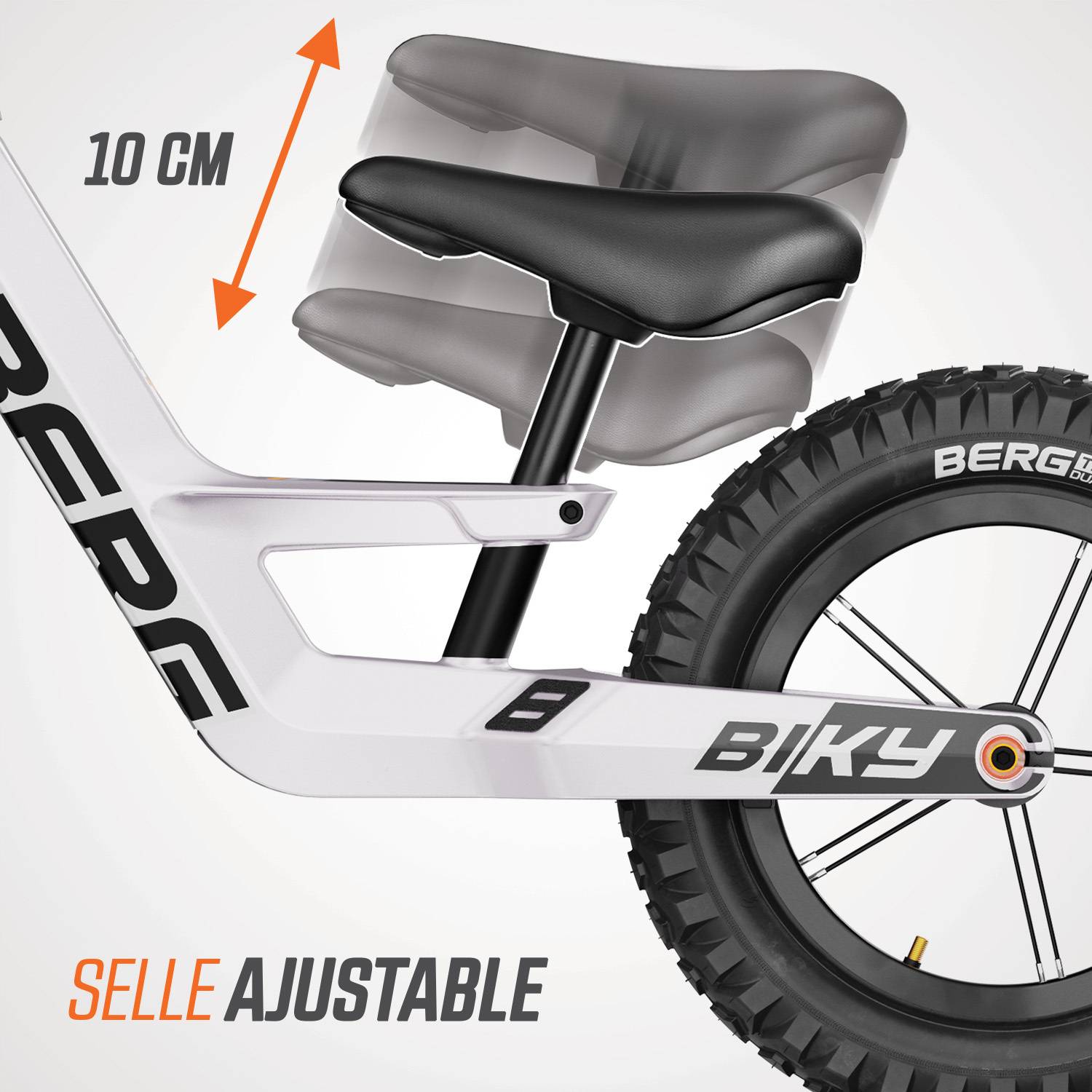 Berg - Vélo d'équilibre Biky Cross blanc avec frein à mains 2-5 ans, BERG - Imagen 6
