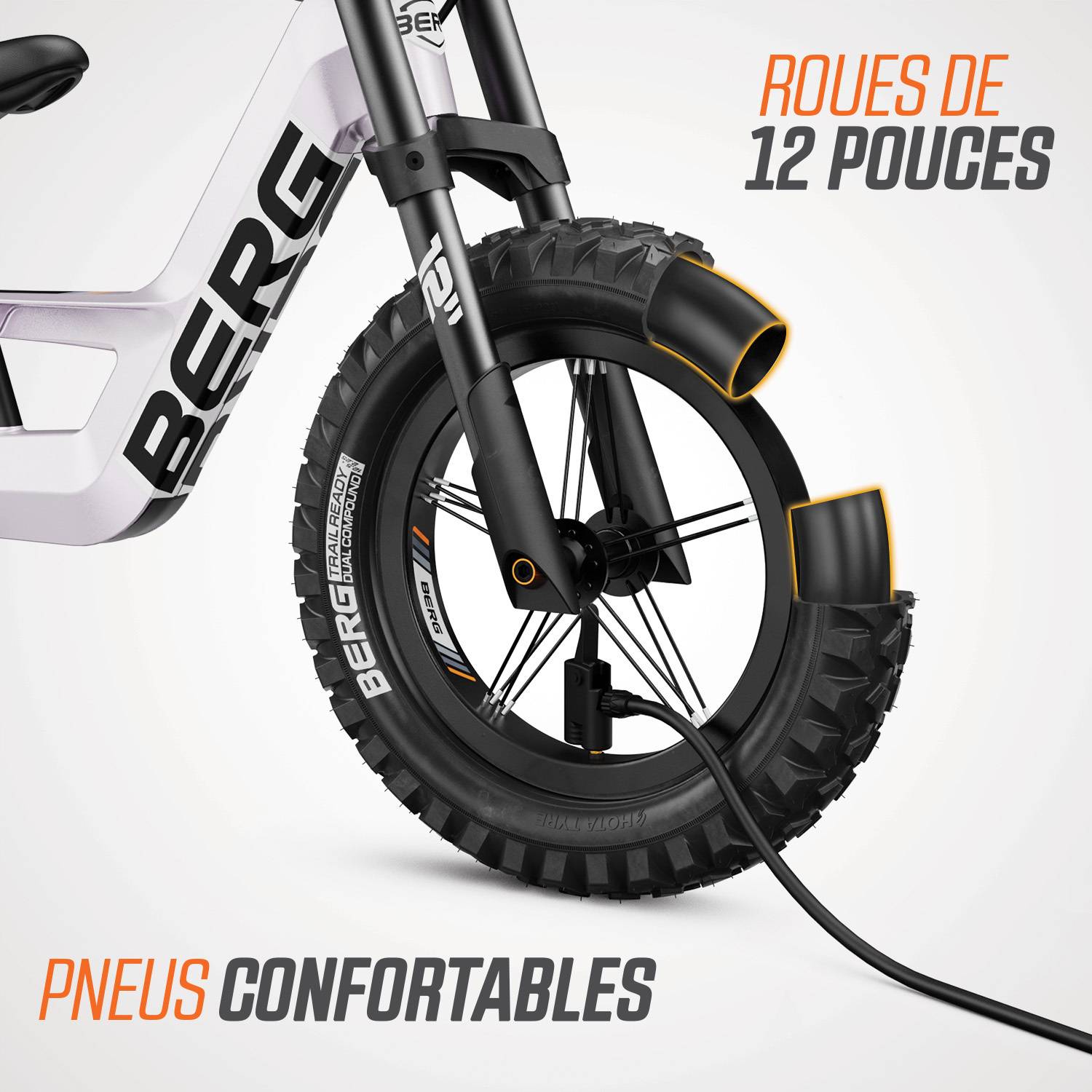 Berg - Vélo d'équilibre Biky Cross blanc avec frein à mains 2-5 ans, BERG - Imagen 8