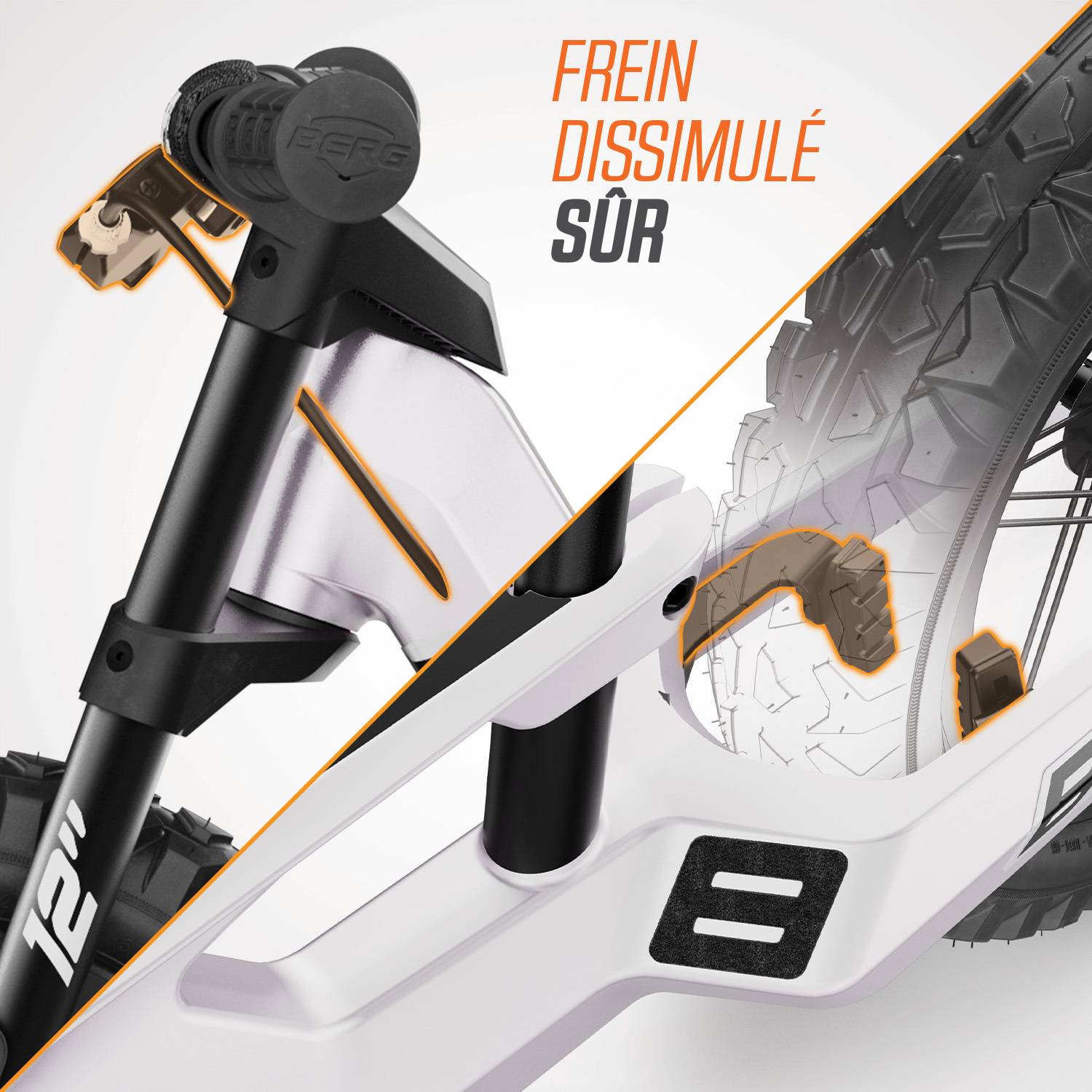 Berg - Vélo d'équilibre Biky Cross blanc avec frein à mains 2-5 ans, BERG - Imagen 3