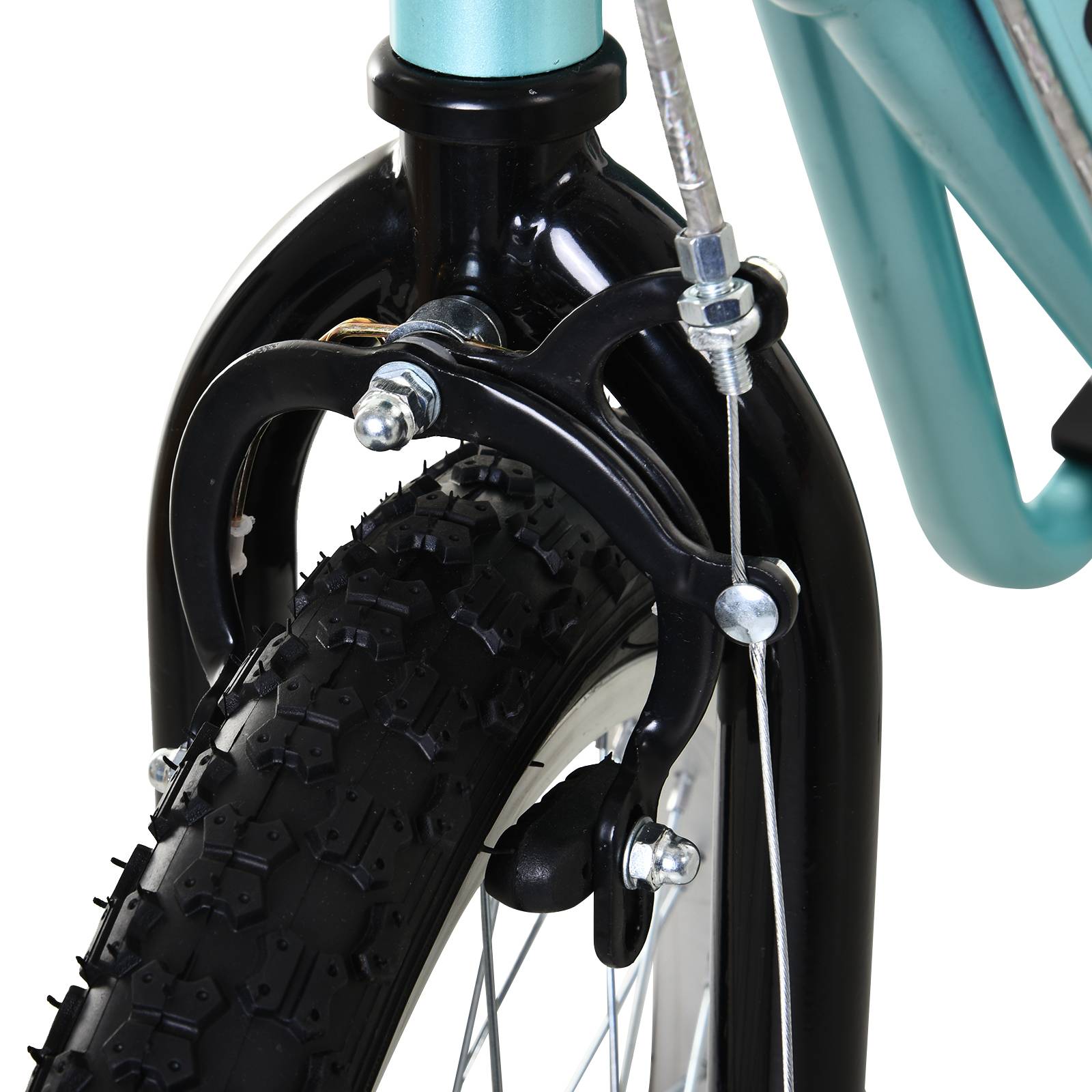 Trottinette Enfant dès 5 Ans avec Grands Pneus en Caoutchouc, Guidon Réglable, Frein et Béquille, Bleu - Image 9