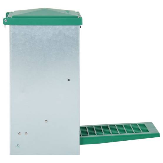 Mangeoire Automatique Volaille Acier Pédale Anti-Nuisible 8kg Vert - ComfortXL Outdoor Living - Image 4