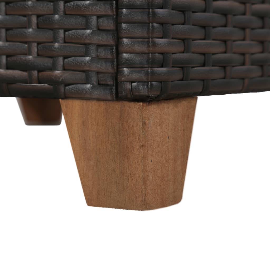 Helloshop26 - Salon de jardin meuble d'extérieur ensemble de mobilier 4 pièces avec coussins résine tressée marron - Imagen 5
