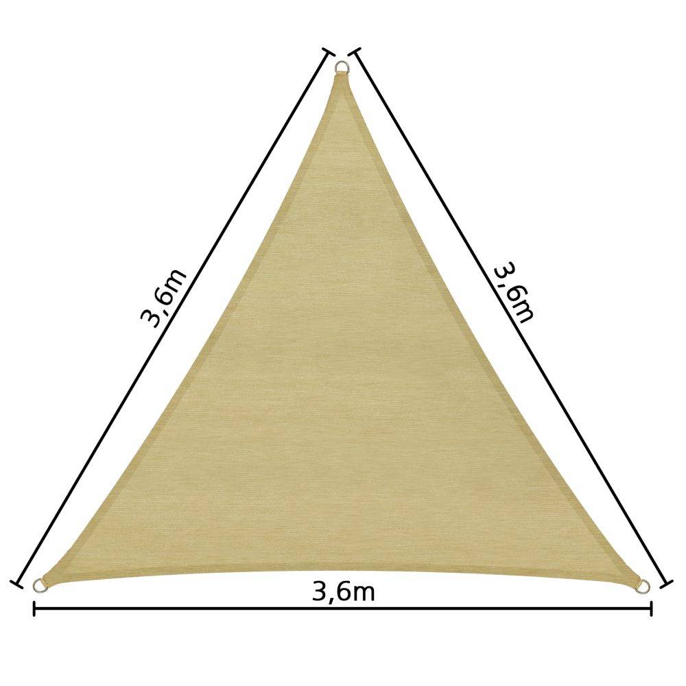 Helloshop26 - Voile toile d'ombrage taud de soleil triangulaire 360 cm - Image 3