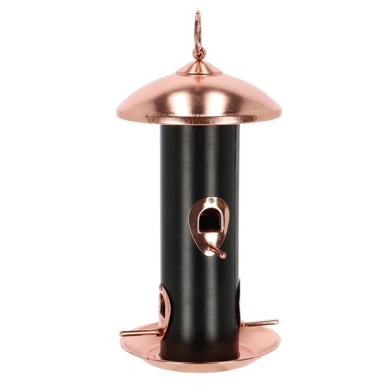 Esschert Design - Mangeoire à oiseaux Plaqué cuivre et noir - graines - Imagen 5