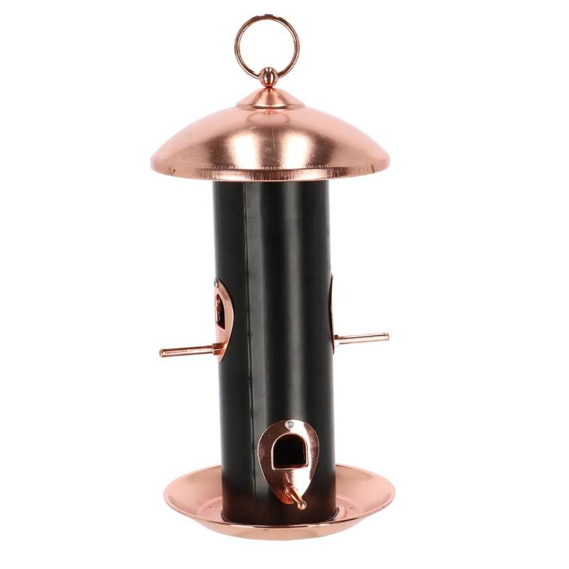 Esschert Design - Mangeoire à oiseaux Plaqué cuivre et noir - graines - Imagen 7