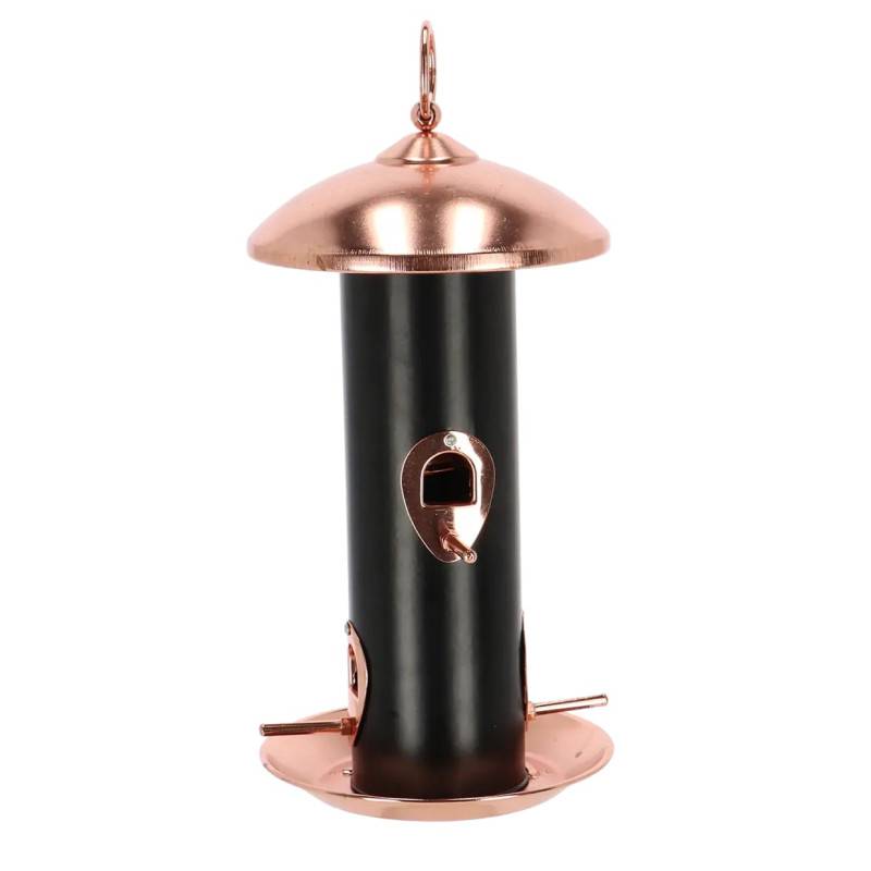 Esschert Design - Mangeoire à oiseaux Plaqué cuivre et noir - graines - Imagen 9