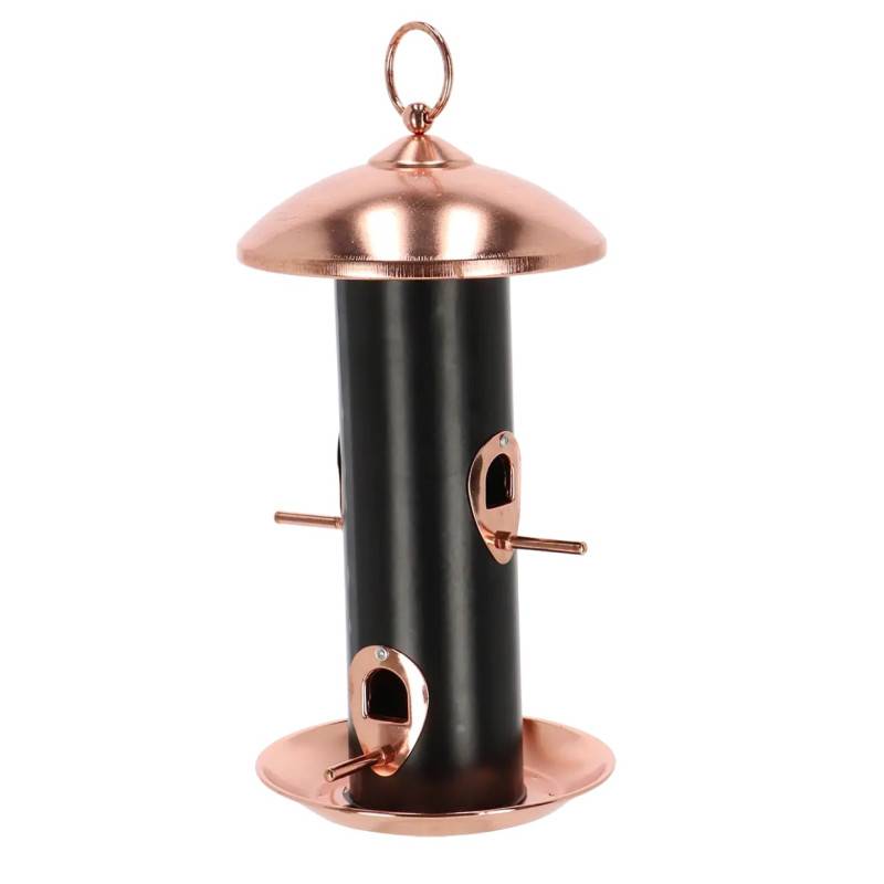 Esschert Design - Mangeoire à oiseaux Plaqué cuivre et noir - graines - Imagen 8