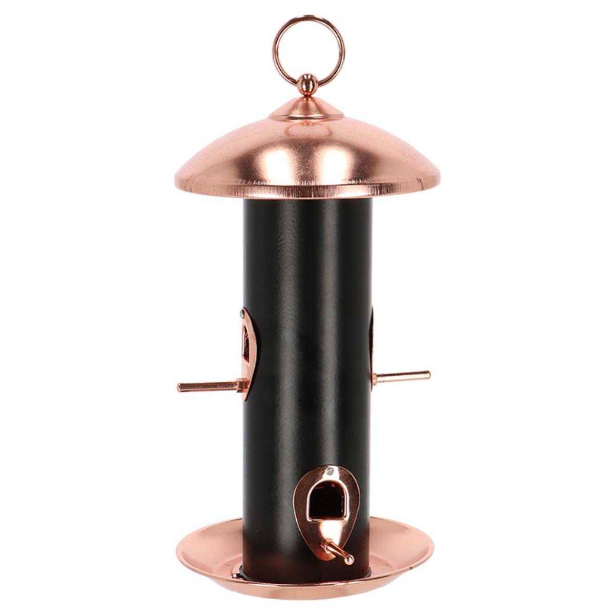 Esschert Design - Mangeoire à oiseaux Plaqué cuivre et noir - graines - Imagen 1