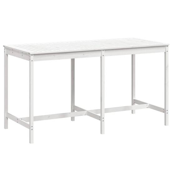 Table de jardin bois massif pin blanc 203,5 x 90 x 110 cm - PANGIVO - Image 2