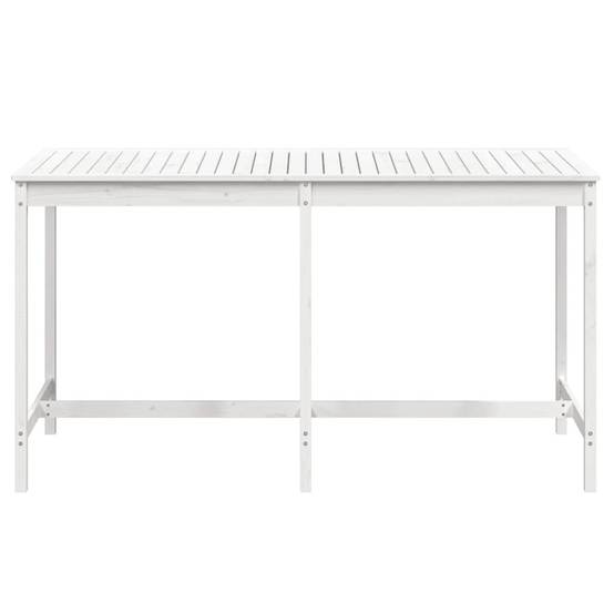 Table de jardin bois massif pin blanc 203,5 x 90 x 110 cm - PANGIVO - Image 4