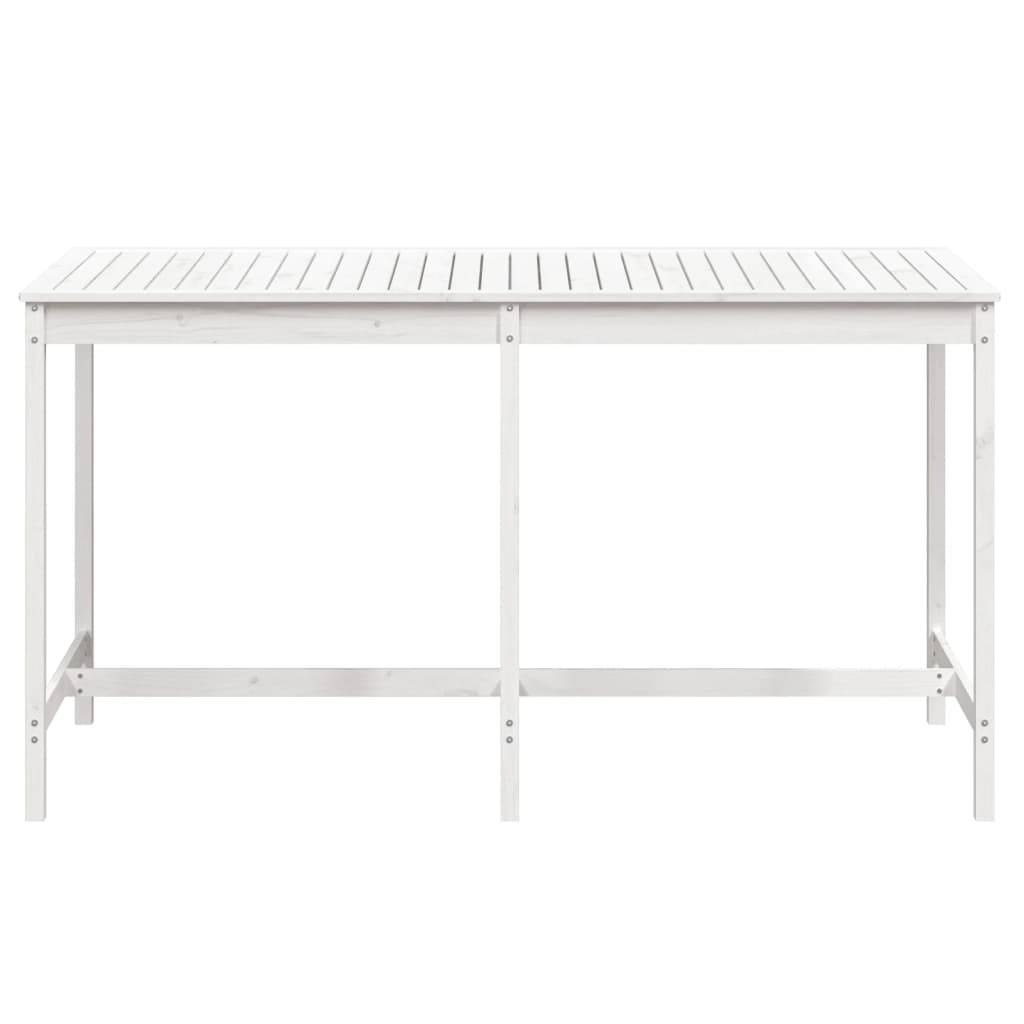 Table de jardin bois massif pin blanc 203,5 x 90 x 110 cm - PANGIVO - Image 4