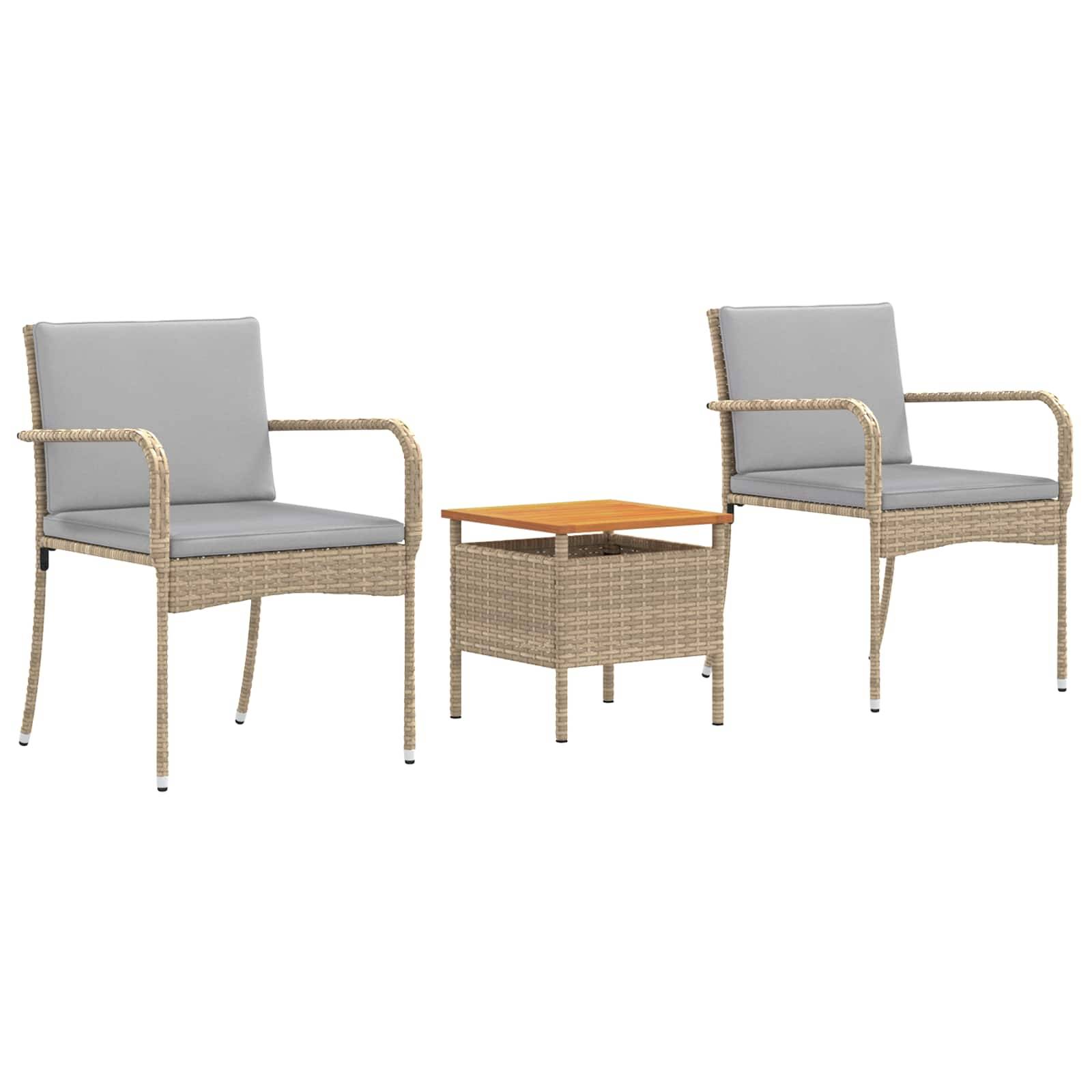 Vidaxl - Ensemble de jardin-Salons de jardin Beige polyrotin 639839 - Image 2