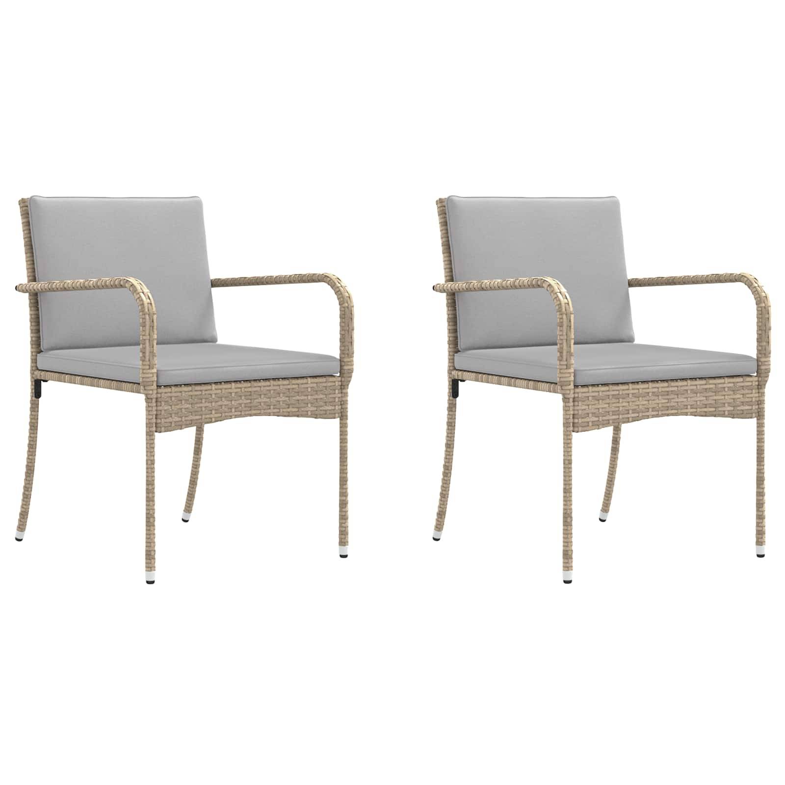 Vidaxl - Ensemble de jardin-Salons de jardin Beige polyrotin 639839 - Image 4