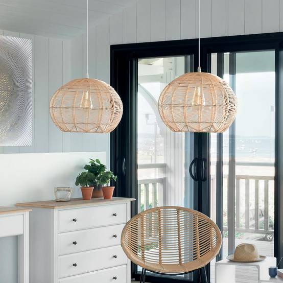 Suspension boule rotin Kita D38 cm Atmosphera - Image 4
