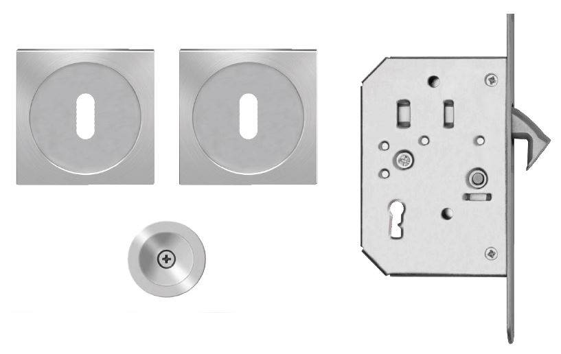Kit poignée cuvette carré KARCHER DESIGN Inox satiné - EPDQ3 BB 71 - Imagen 1