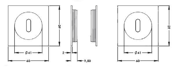 Kit poignée cuvette carré KARCHER DESIGN Inox satiné - EPDQ3 BB 71 - Imagen 2
