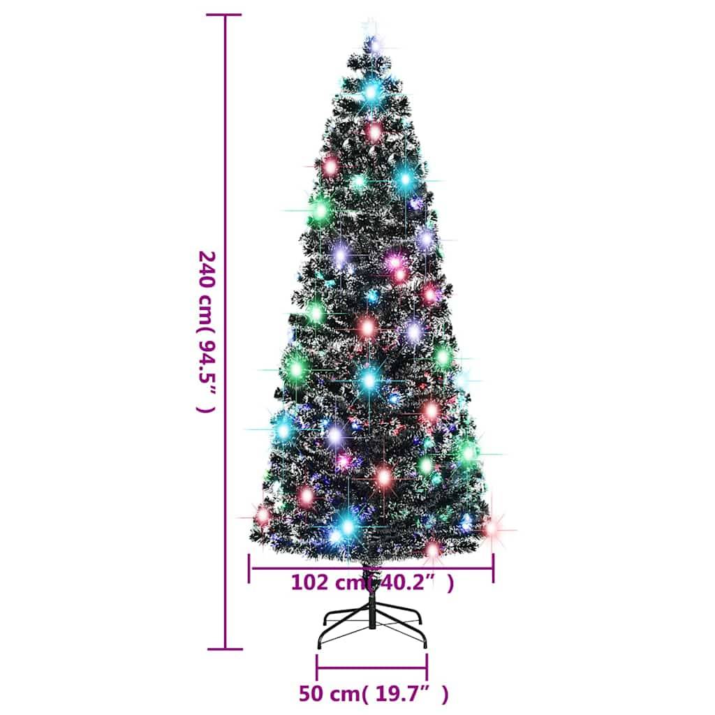 Vidaxl - Arbre de Noël pré-éclairé vert et blanc 240 cm fibre optique vidaXL 329029 - Image 8