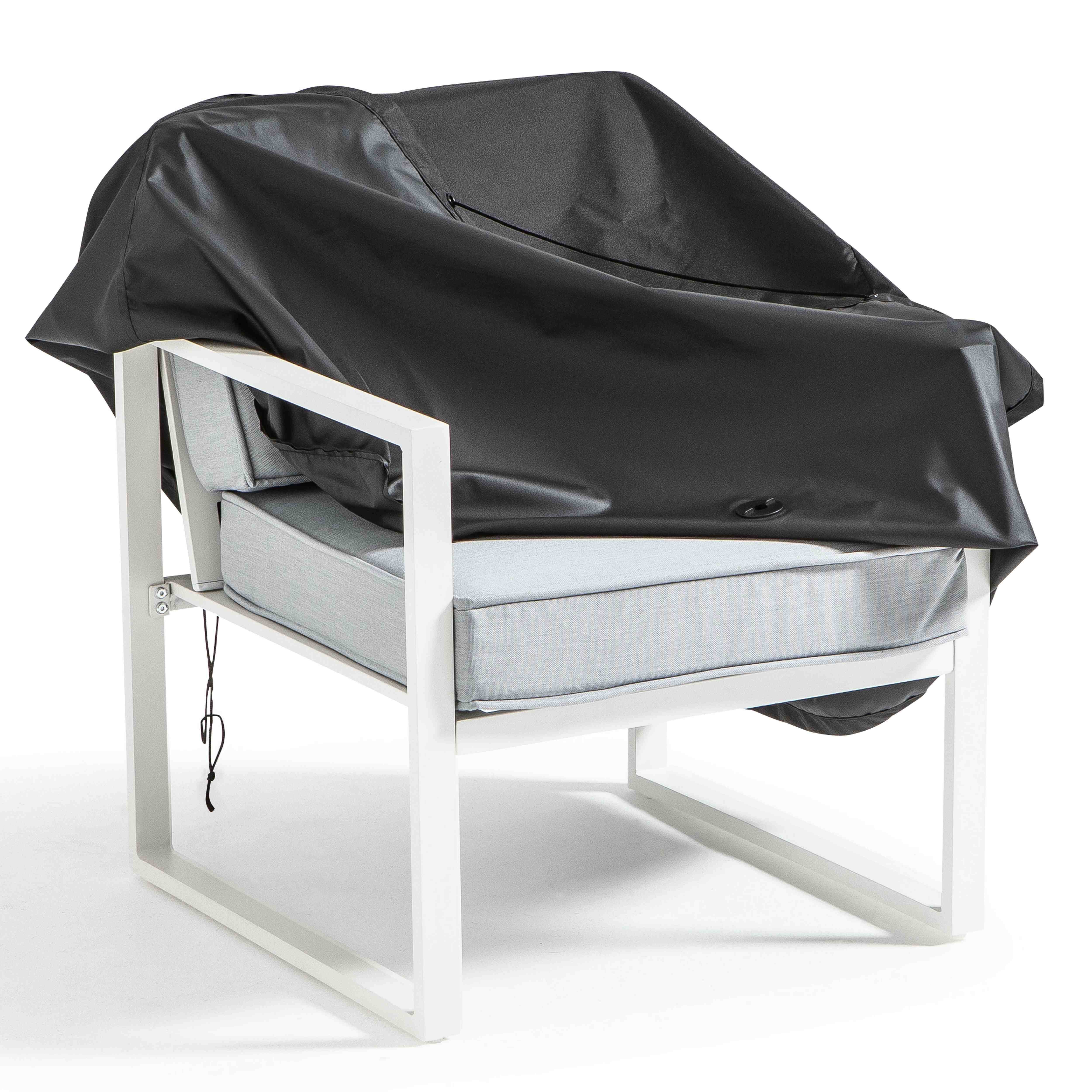 Oviala - Housse de fauteuil de jardin noire 75 x 75 x 60 cm Cov'Up - Oviala - Image 2