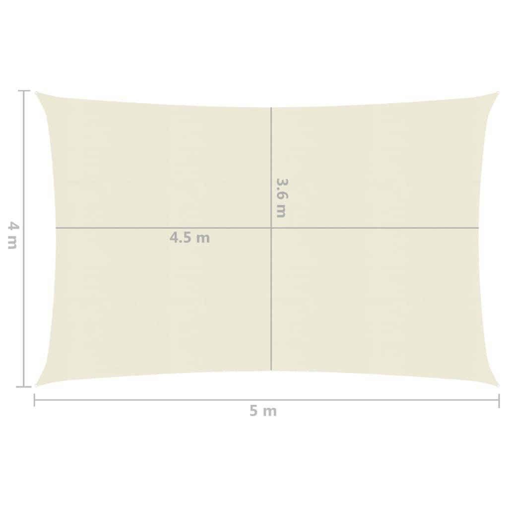 Helloshop26 - Voile d'ombrage 160 g/m² crème 4 x 5 m pehd - Imagen 6