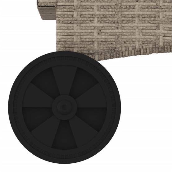 Lot 2 Lits Jardin Rotin Synthétique Gris Clair Matelas Foncés Piscine à Roues – ComfortXL Outdoor Living - Image 9