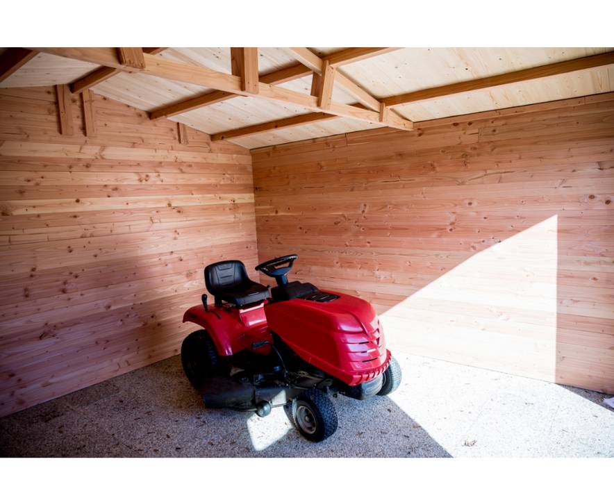 Habrita - Abri DOMMAR Douglas madriers 28 mm - 15,28 m² - sans plancher - toit double pente Habrita - Imagen 3