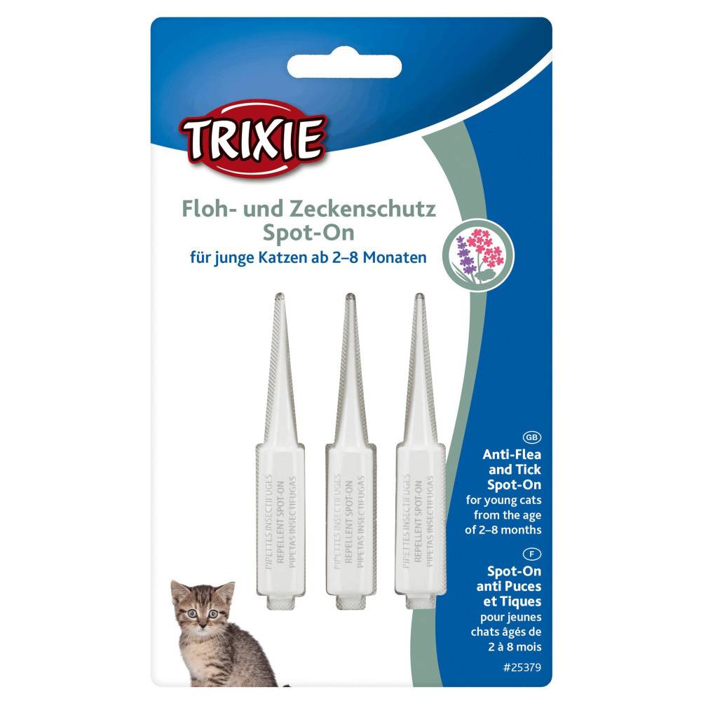 Trixie - Protection anti-tiques et puces, Spot-On, pour chatons de 2 à 8 mois - Imagen 1