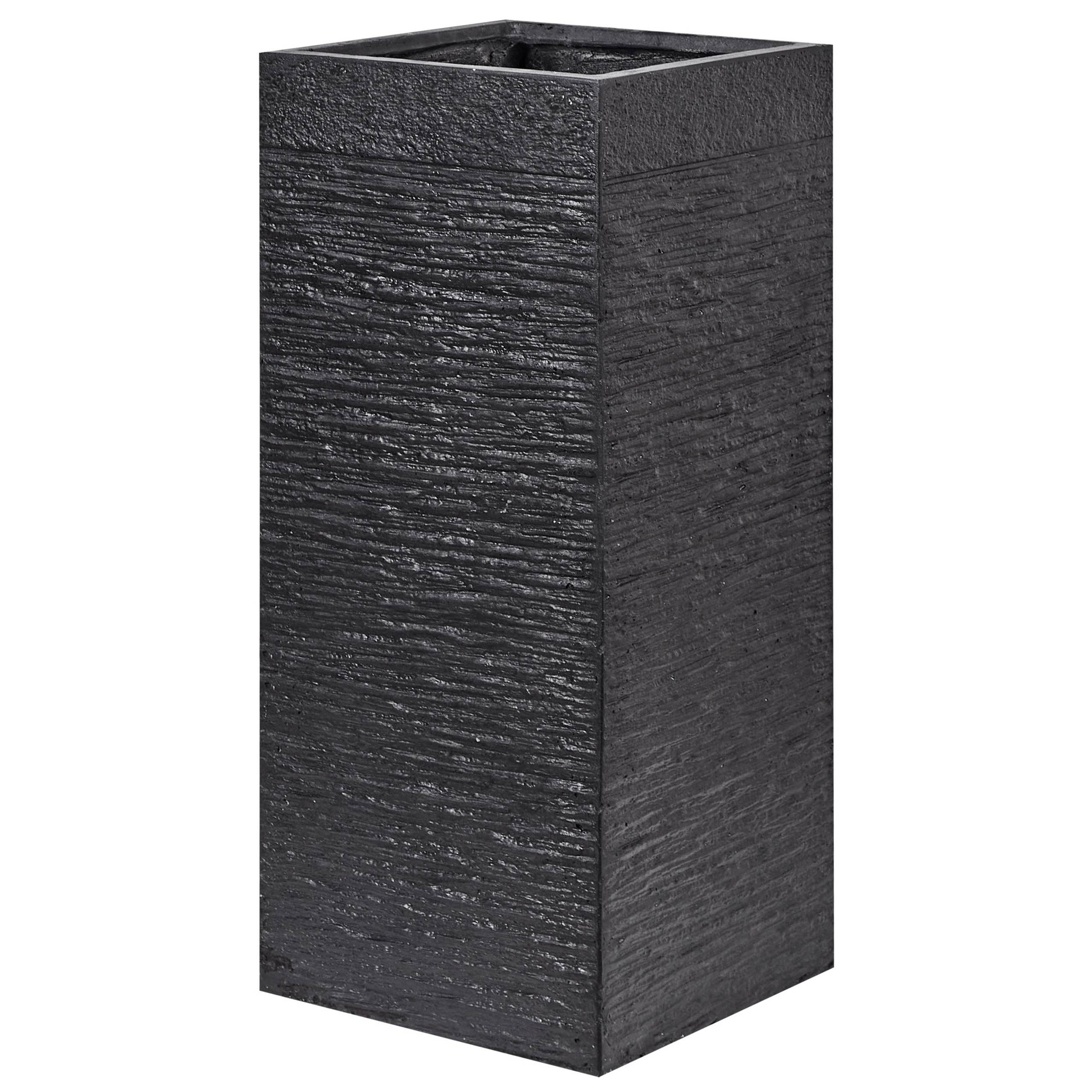 Beliani - Cache-pot d'extérieur Fibre d'argile Noir DION - 26x26x60- Beliani - Image 4
